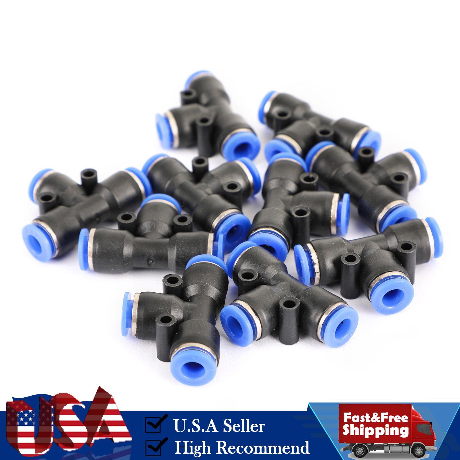 10PCS Pneumatic Air Quick Push to Connect Fitting 1/4