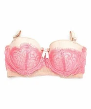 Love Claudette Odette Longline Balconette Bra Hot Coral Blondie Sexy Brassiere