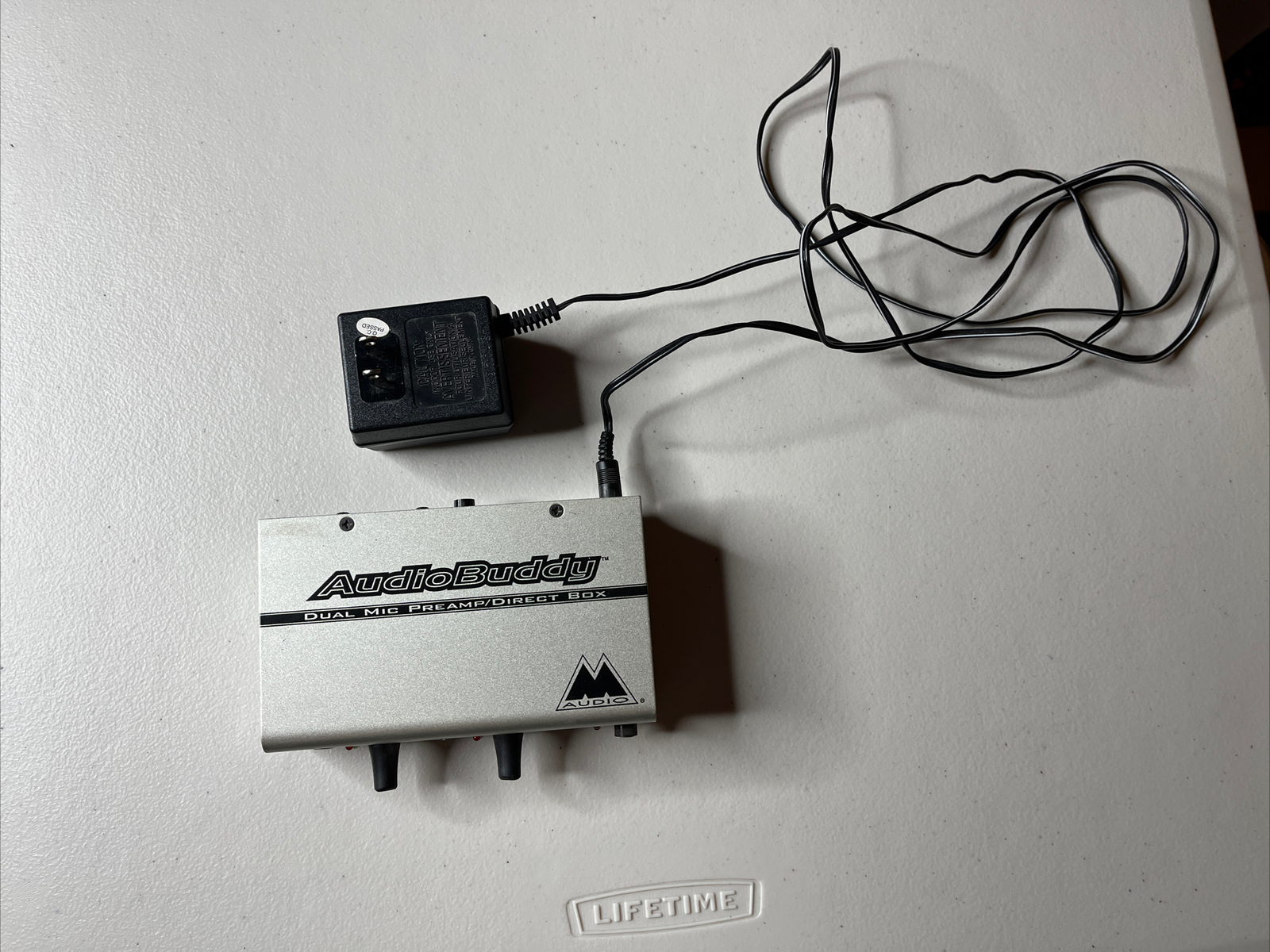 Audio Buddy Dual Mic Preamp/Direct Box MAudio for Microphones W/ Power