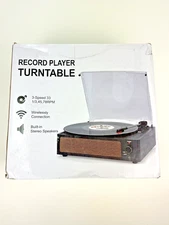 Seasonlife Bluetooth Record Player 3-Speed Turntable wireless connection