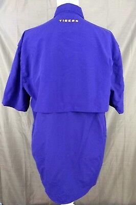 Men's NWT Chiliwear LSU Purple vented fishing shirt short sleeves