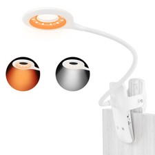 LENCENT 28 LED Desk Lamp Clip Reading Book Light USB Rechargeable Touch Control