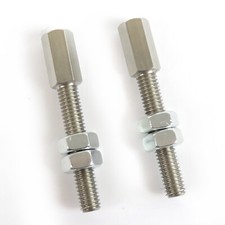 Throttle cable adjusters pair 50mm total length 35mm thread