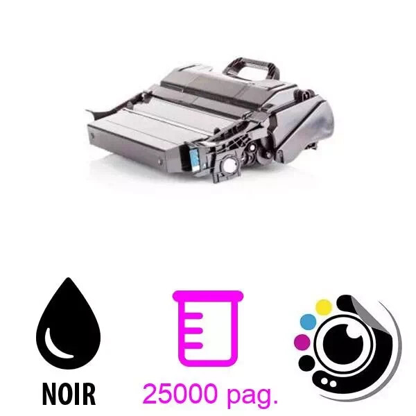 Toner compatible Lexmark T650 T652 T654 T656 noir haute capacite