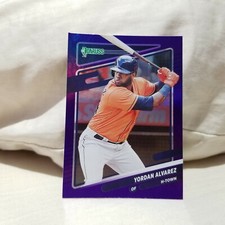 Yordan Alvarez 2021 Donruss Purple Holo H-Town Variation Card #174 Astros 