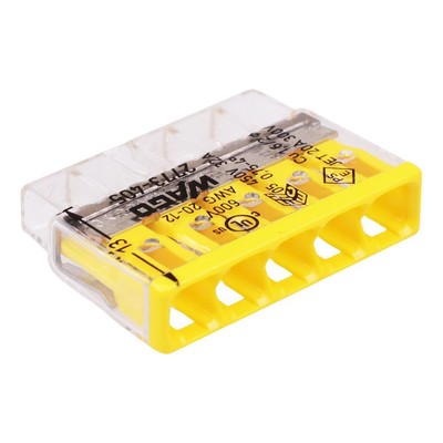 10 x 2773-405 WAGO Compact 5 Way Push Wire Connector 32A