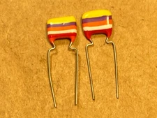 2 NOS Mullard Tropical Fish .047 uf 250v Capacitors Guitar Amp Tone Caps A (Qty)