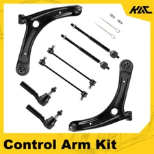 8Pcs Front Lower Control Arms Tie Rods Kit For 2007 - 2014 Jeep Patriot Compass 