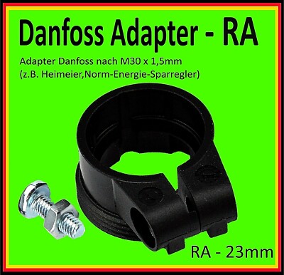 Adapter Danfoss RA auf Heizungsventilantrieb Heizkörperthermostate M30x1,5   