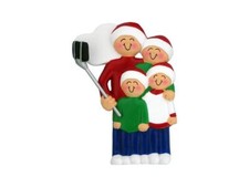Selfie - Family/Friends/Group of 4 PERSONALIZED Christmas Ornament BEST SELLER