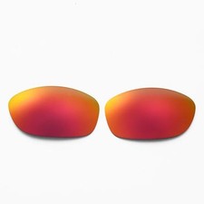 Walleva Polarized Fire Red Replacement Lenses For Oakley Split Jacket