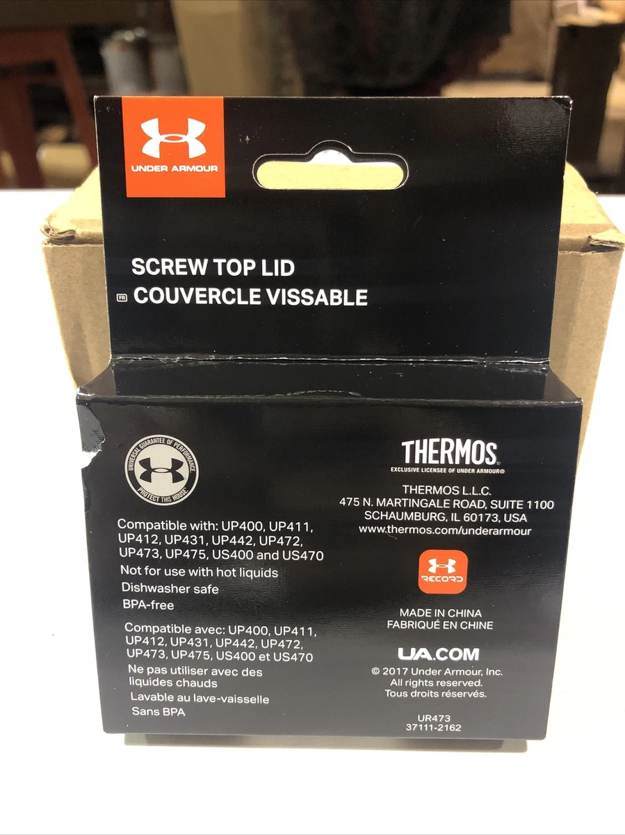 Under Armour Screw Top Replacement Lid Thermos Black *NEW* 