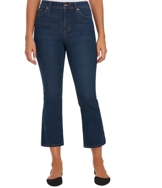 Chaps Mid Rise Crop Kick Jeans, Dark or Light Blue, Sizes 10, 12 () eBay