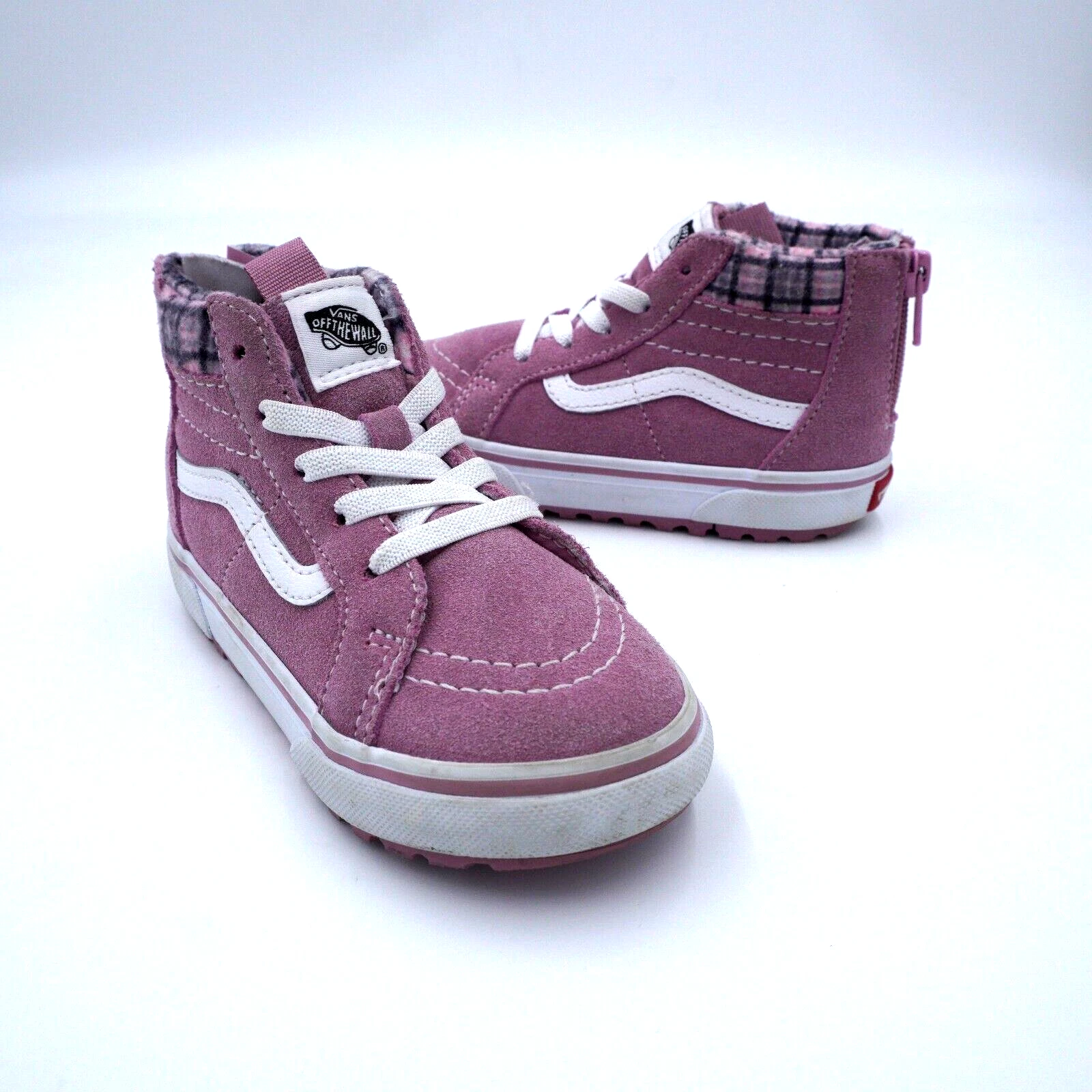 Scarpa Vans Sk8 Hi cerniera MTE 1 rosa a quadretti bambino 8 5