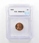 1935 Lincoln Wheat Cent MS66 RD ICG Beautiful Tone *1985
