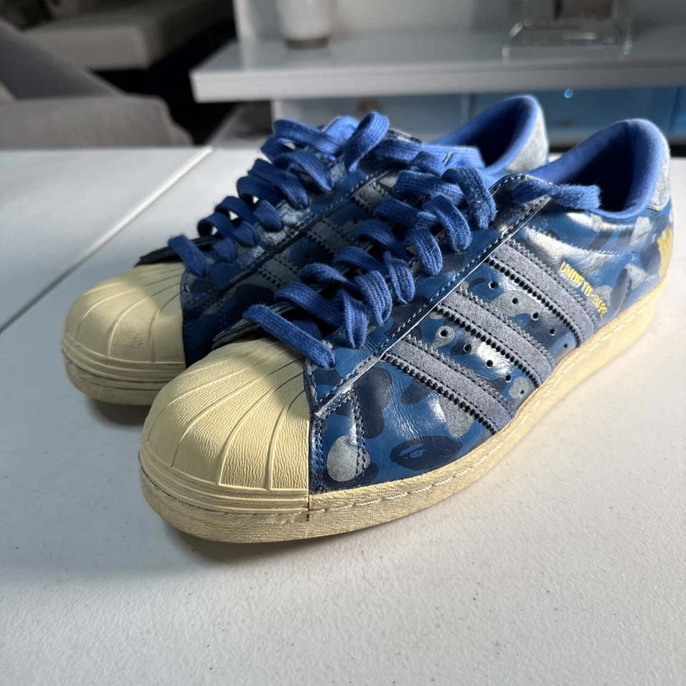 Adidas Superstar 80x Undefeated Bape Azul Camuflaje S74775 Talla 9.5 Foto 3 de 4