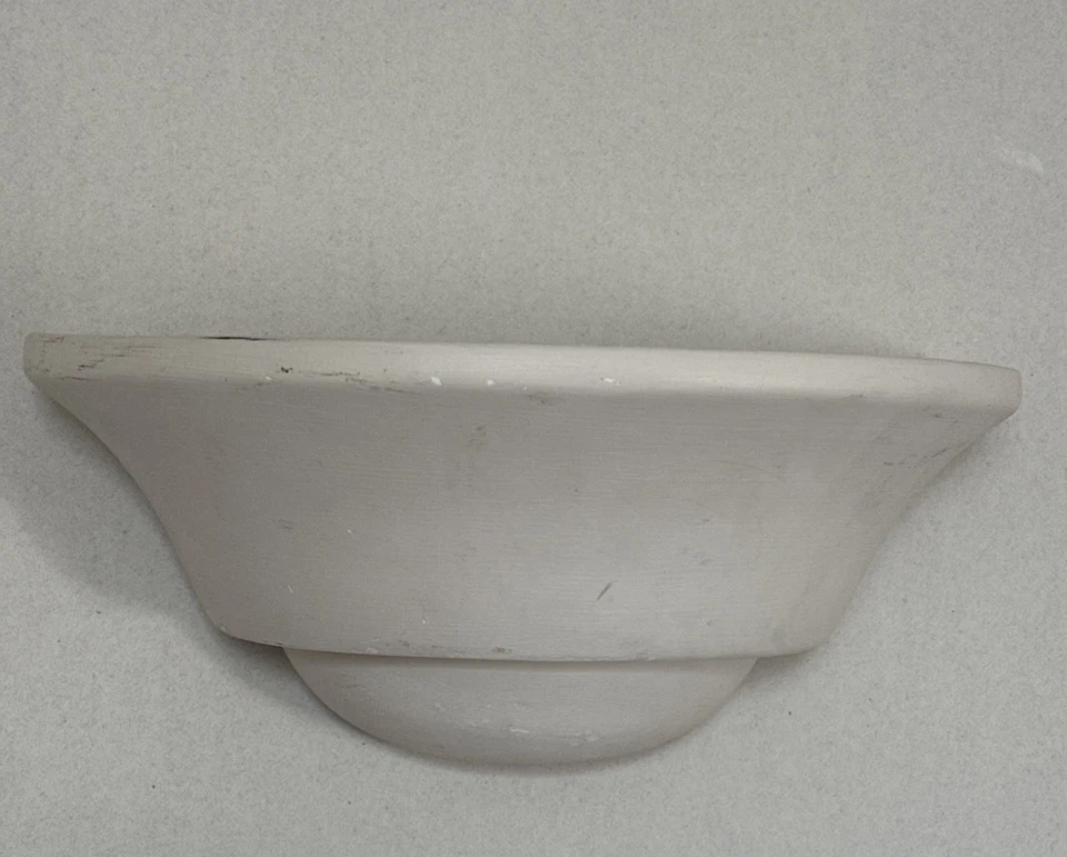 Apliques Art Deco Vintage Montaje en Pared Blanco Yeso Cerámica Media Luna Eléctricos Foto 4 de 4