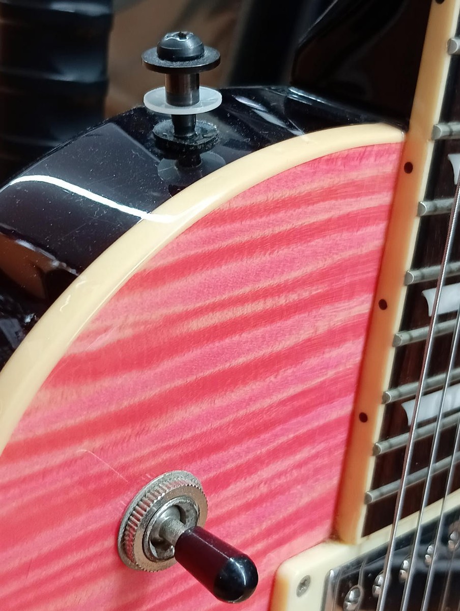 BURNY LSD-55N Les Paul type Pink burst Electric Guitar Used From