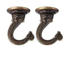 2 Sets 55mm/2.17" Ceiling Metal Ceiling Hooks, Heavy Duty Swag Hooks with Har...