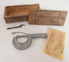 L.S. Starrett Micrometer No. 436-1 Inch 0-1" Inch Made in USA