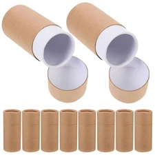 10pcs Oil Bottle Paper Cylinder Shape Packing Boxes Brown Paper Gift Boxes