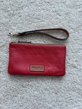 Dooney  Bourke Red Women's Wristlet Wallet with ID Window and Credit Card Slots