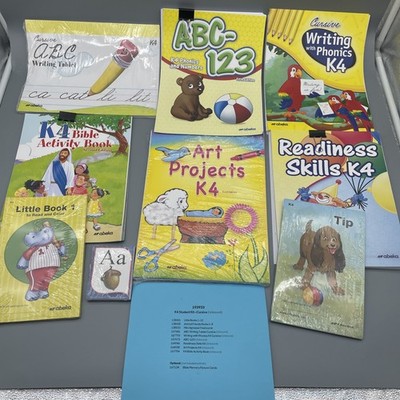 Abeka K4 Student Kit Cursive Unbound - Open But Complete Homeschool Student Kit