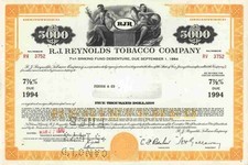 R. J. Reynolds Tobacco Co. RJR 1970 Winston Salem Lucky Strike Pall Mall 5000 $ 
