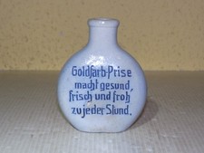 Schnupftabak Flasche Goldfarb Stargard Pommern mit Spruch Westerwälder Steinzeug