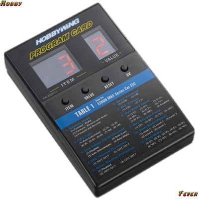 Hobbywing 30501003 Led Program Card - General Use for Cars Boats and Air Use