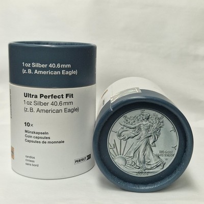 Ultra Perfect Fit Münzkapseln für 1 oz. American Eagle Silber 40,6 mm 10er Tube