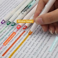 Clear View Highlighters - 6-Pack Soft Colors for School Office - Precise Marking