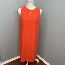 Lauren Ralph Lauren Orange Sleeveless Keyhole Sheath Dress Size 8 Retail $145