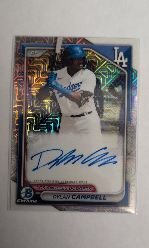 2024 Bowman Chrome - Mega Box Chrome Prospect Mojo AutoDylan Campbell - 1.A