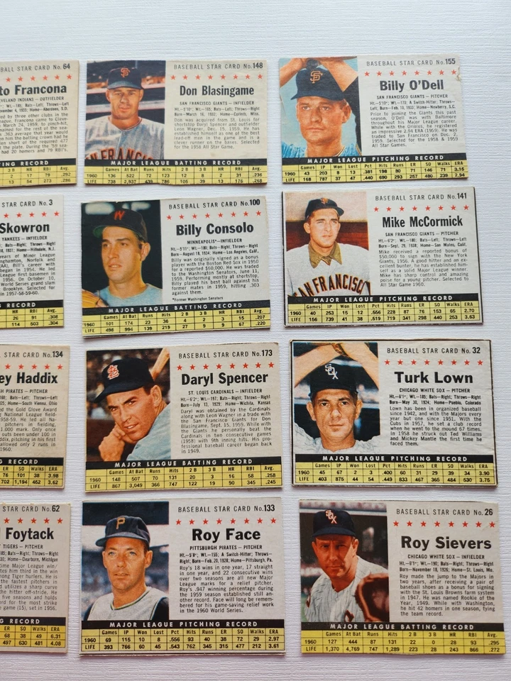 1961 Post Cereal LOT (16) Baseball VINTAGE Cards SKOWRON + SHANTZ + RED EX EX++ - Image 3 of 3