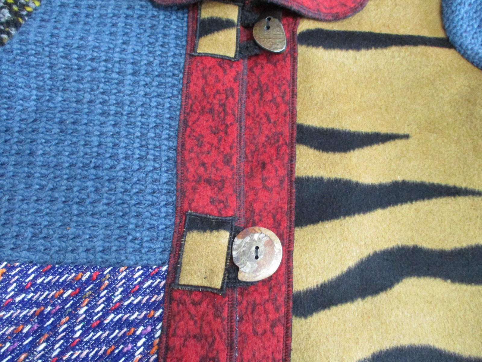 Ali Miles Oversized Artsy Patchwork Design Sweate… - image 14