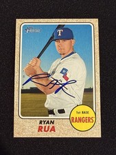 Ryan Rua Signed 2017 Heritage #338 Texas Rangers 