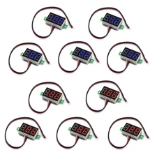 5x Mini DC 0-30V LED 3-Digital Display Voltage Voltmeter Panel Calibratable