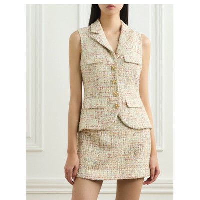 knee length dresses for ladies Edwards 7496 Ladies Dress Lapel Vest - Black
