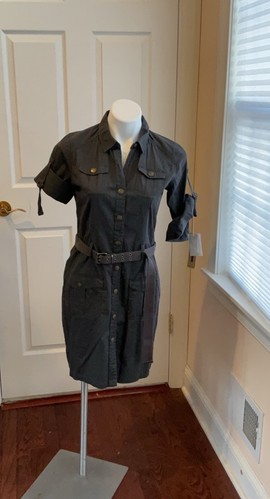 DKNY Cargo Shirt Dress SP - Picture 2 of 7