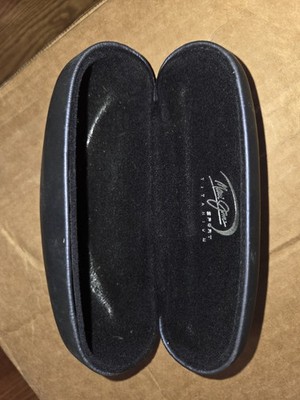 Vintage 1980s Maui Jim Sport Eyeglass Sunglass Hard Clam Shell Case Flat Blue