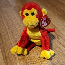 TY Beanie Baby - Chopstix the Monkey  – MWMT – Rare Retired Plush