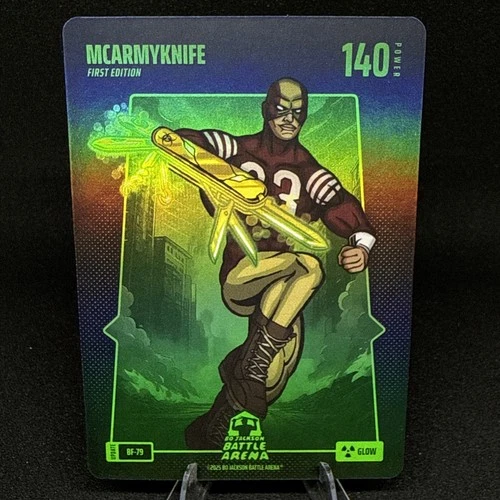 Bo Jackson Battle Arena Mcarmyknife Glow Battlefoil
