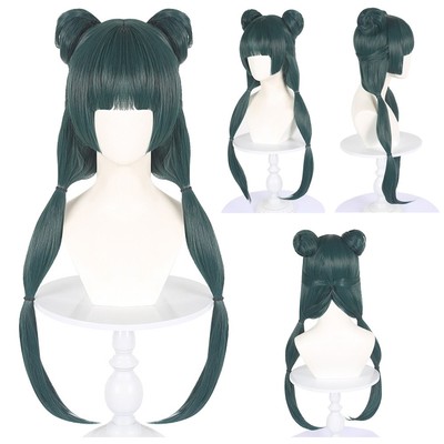 S2 Maomao Tenue Bleue Wigs Cosplay Synthetic Hair Halloween Carnival Accessories