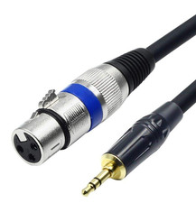 Disino 3.5mm to XLR Cable, Unbalanced 1/8 inch Mini Jack TRS 10 FT, Black