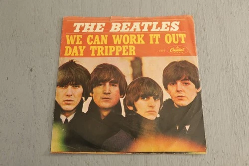 THE BEATLES We Can Work It Out CAPITOL 1965 7" w/PS 45 RPM VG+ RECORD Vinyl USED