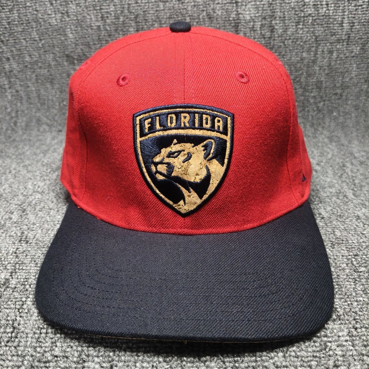 '47 Brand Florida Panthers NHL Red Black Snapback Flat Brim Hat Cap