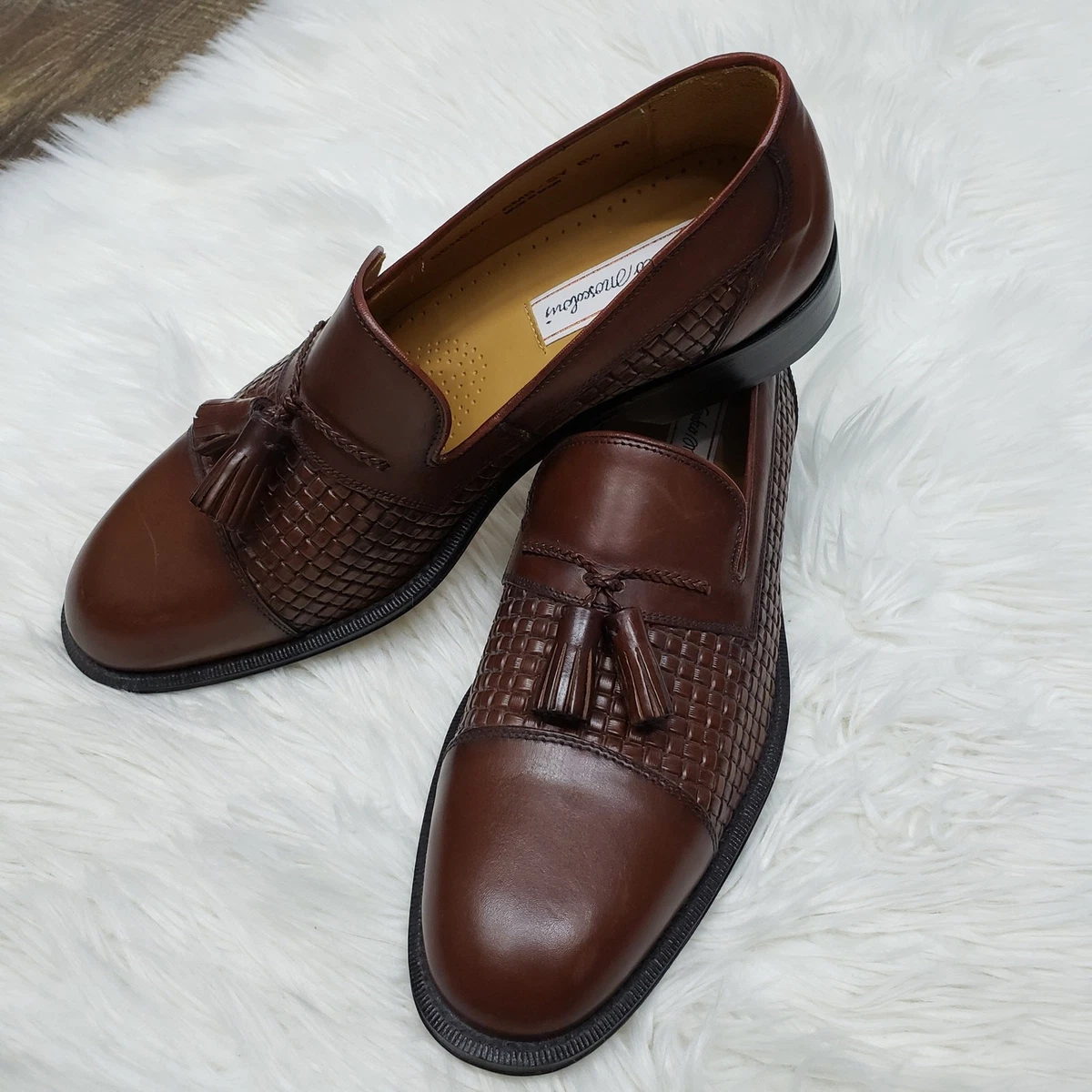 NEW SANDRO MOSCOLONI Seneca Woven Tassel Bologna Loafer 8.5  display picture 2