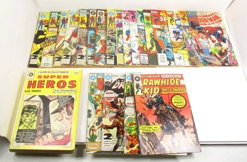 16 L'Étonnant Spider-man French Comics 5 Super Heros, 1 Jumbo 1970's - 80's