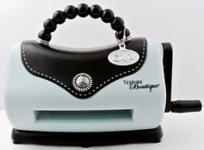 Sizzix Texture Boutique Embossing & Card Making Machine Baby Blue Purse